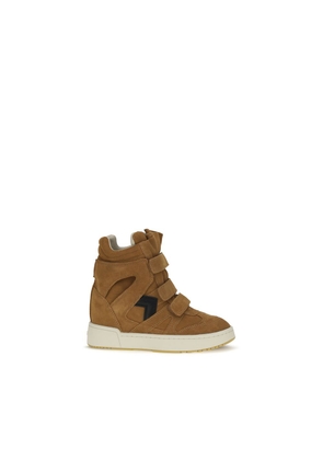 Isabel Marant Brown Calf Leather Bos Taurus High Top Sneakers - EU36/US6