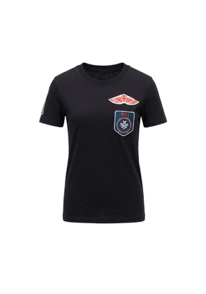 Mr&Mrs Italy Black Cotton Women's T-shirt - XXS