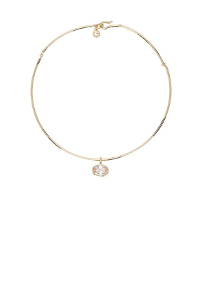 BaubleBar Jelane Gem Collar Necklace in Metallic Gold.