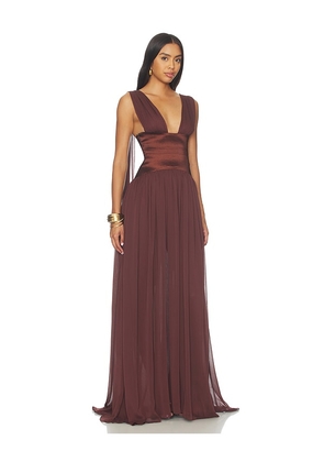 Arcina Ori Ramona Dress in Brown. Size XS. Also in S, M, L, XL.