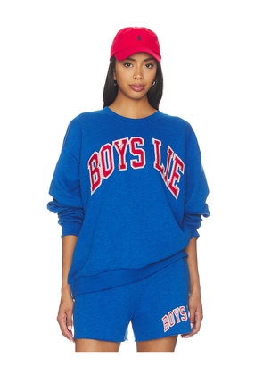 Boys Lie Game Changer Kara Crewneck in Blue. Size XS/S. Also in M/L.