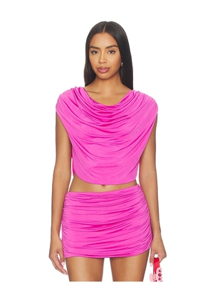 Amanda Uprichard Amika Top in Pink. Size XS. Also in S, M, L, XL.