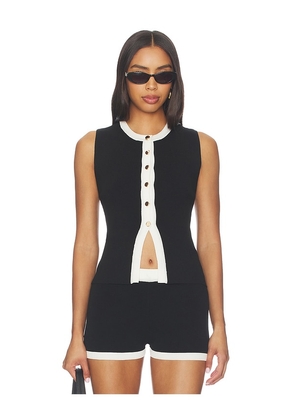 ALL THE WAYS Jaya Knit Top in Black & White. Size XS. Also in S, M, L.