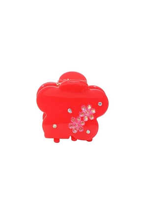 Emi Jay Midi Blossom Clip in Red.