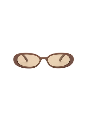 Le Specs Outta Love Sunglasses in Brown.