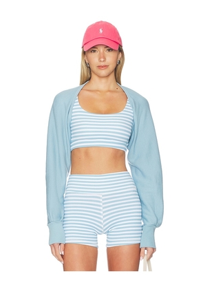 STRUT-THIS The Shrug in Baby Blue. Size XS. Also in S, M, L, XL.