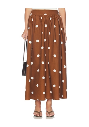 Susana Monaco Polka Dot Poplin Midi Skirt in Multi. Size XS. Also in S, M, L.