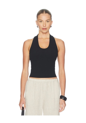 SPANX Ribbed Halter Top in Black. Size XS. Also in S, M, L, XL.