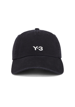 Y-3 Dad Cap in Black.