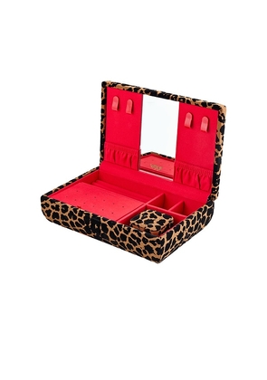 WOLF Savanna Print Medium Jewelry Box in Brown.
