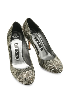 Gina lace-detail pumps - Black