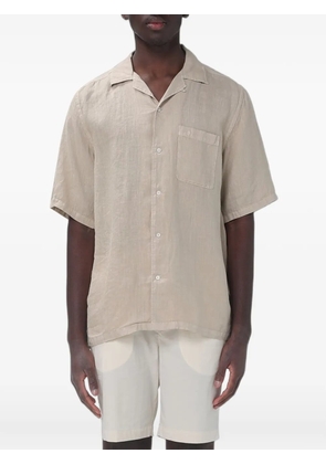 BROOKSFIELD short-sleeve linen shirt - Neutrals