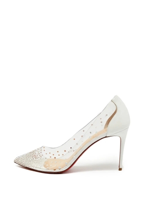Christian Louboutin Pre-Owned Degrastrass crystal-embellished heeled pumps - White