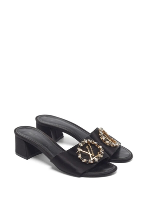 Louis Vuitton Pre-Owned Madeleine crystal-embellished heeled sandals - Black