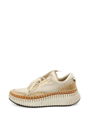Chloé Pre-Owned Nama crochet sneakers - Neutrals