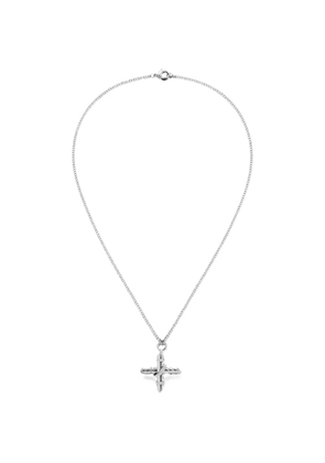 YOJ cross-pendant necklace - Silver