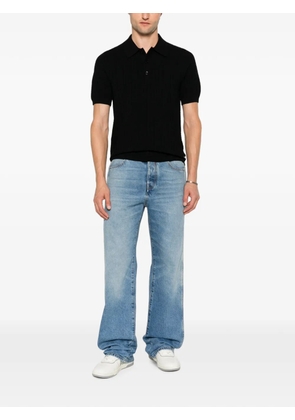 Balmain monogram-knit polo shirt - Black