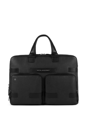 PIQUADRO Pegasus leather laptop bag - Blue