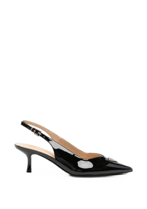 GUESS USA logo-plaque slingback pumps - Black