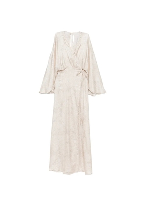 Golden Goose jacquard wrap maxi dress - Neutrals
