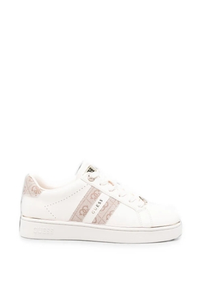 GUESS USA logo-print leather sneakers - Neutrals