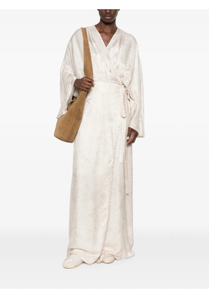 Golden Goose jacquard wrap maxi dress - Neutrals