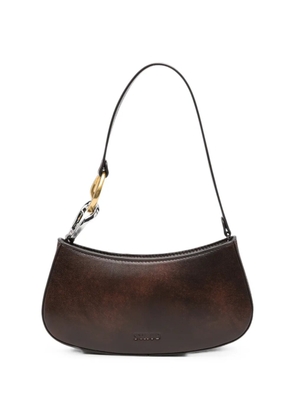 STAUD Ollie interlocking-link leather shoulder bag - Brown