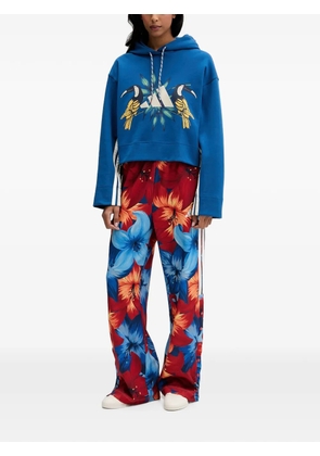 adidas X Farm Rio logo-print stripe hoodie - Blue