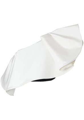 Carolina Herrera asymmetric ruffled-detail silk top - White