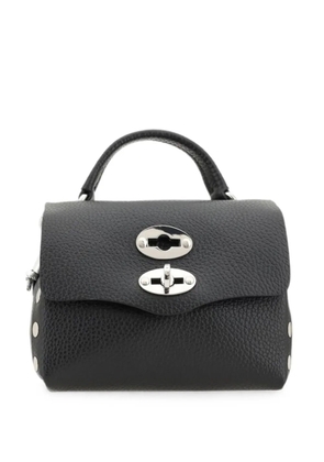 Zanellato Postina Super Baby+ studded calf leather mini shoulder bag - Black