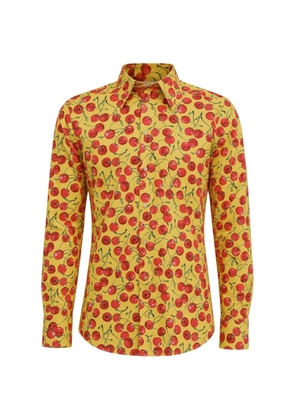 Dolce & Gabbana Martini cherry-print shirt - Yellow