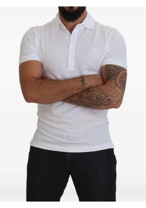 Dolce & Gabbana logo-patch polo shirt - White