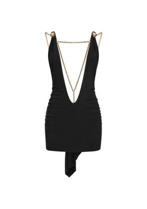 DSQUARED2 asymmetric chain-detail dress - Black
