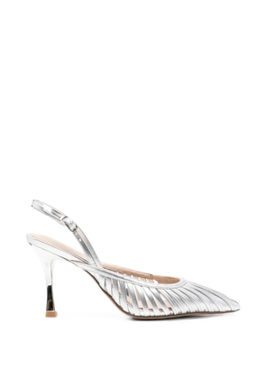 CAFèNOIR cage-detail slingback heeled pumps - Silver