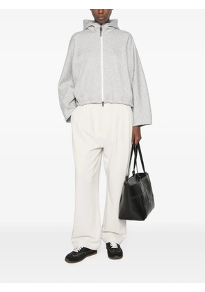 Brunello Cucinelli jersey zip-up hoodie - Grey