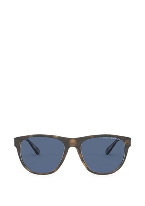 Armani Exchange tortoiseshell-effect round-frame sunglasses - Brown