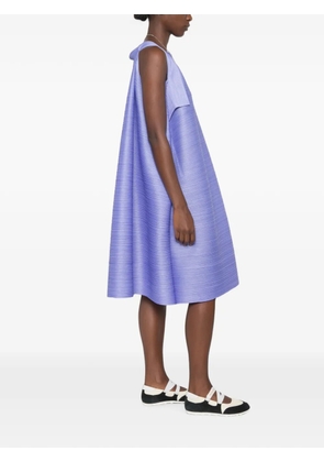 Pleats Please Issey Miyake Bouncy Basket A-line midi dress - Blue