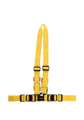 DSQUARED2 logo-embroidered harness belt - Yellow
