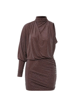 Alexandre Vauthier rhinestone-embellished draped mini dress - Red