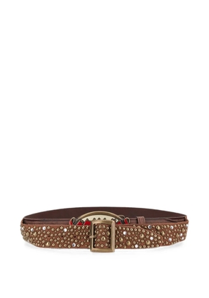 DSQUARED2 stud-embellished crystal-detail belt - Brown