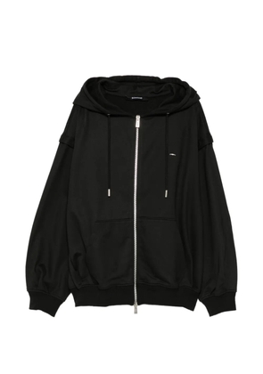 SONGZIO graphic-embroidered hoodie - Black