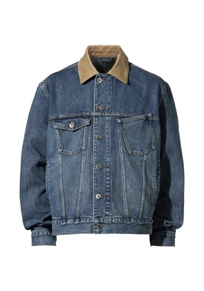 JW Anderson corduroy-collar denim jacket - Blue
