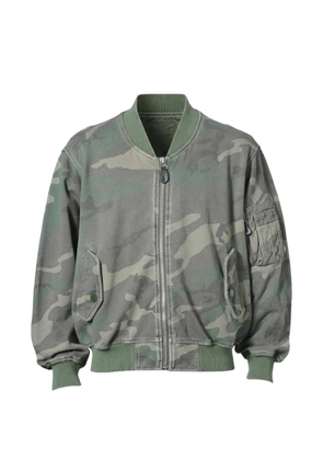 F.M.C.D. camouflage-print zip-up bomber jacket - Green
