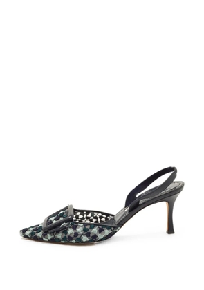 Manolo Blahnik Maysli buckle-detail slingback pumps - Blue