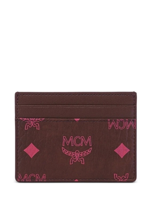 MCM Aren Visetos card case - Brown