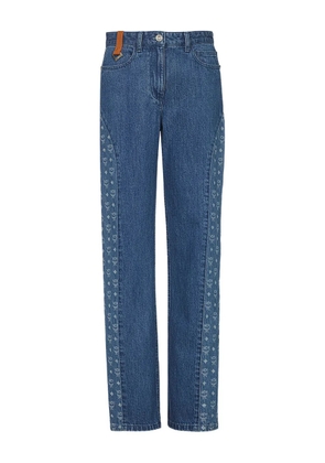 MCM monogram jacquard jeans - Blue