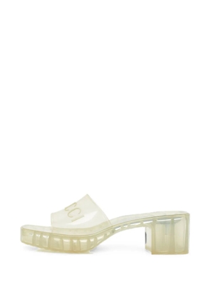 Gucci Pre-Owned logo-embossed mules - White