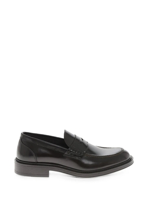 Amedeo Testoni polished leather penny loafers - Brown
