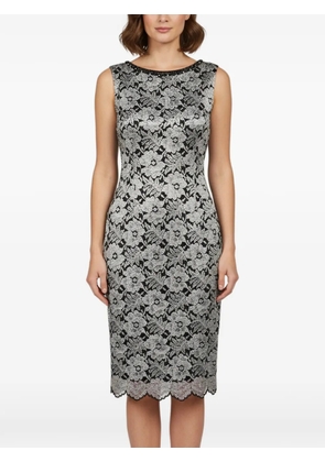 Cavalli Class floral jacquard V-back midi dress - Grey