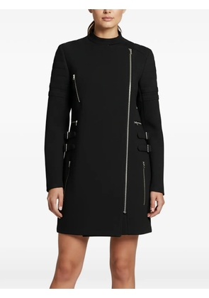 Celine Pre-Owned asymmetric zipped mini coat - Black